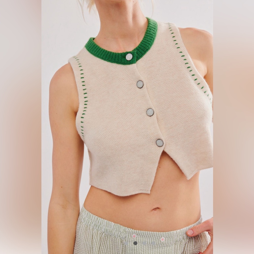 Free People Cropped Sweater Vest